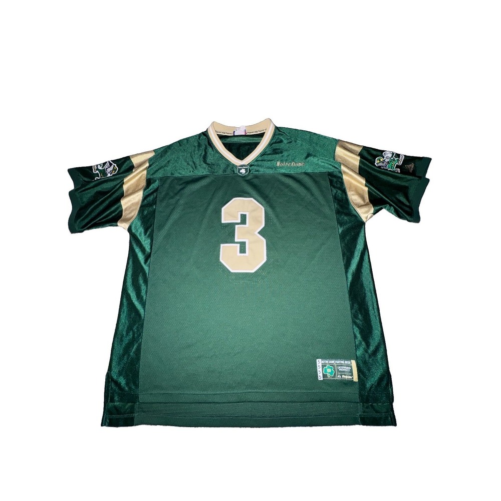 VTG Notre Dame Fighting Irish Majestic Football Jersey #3 Sewn Mens Size 2XL